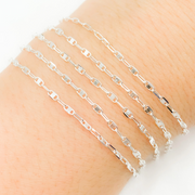 Z107SS. Sterling Silver Oval & Mariner Link Chain